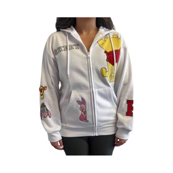 Disney Womens Licensed Winnie The Pooh Full Zip Character Hoodie Size L NWT - Picture 10 of 16